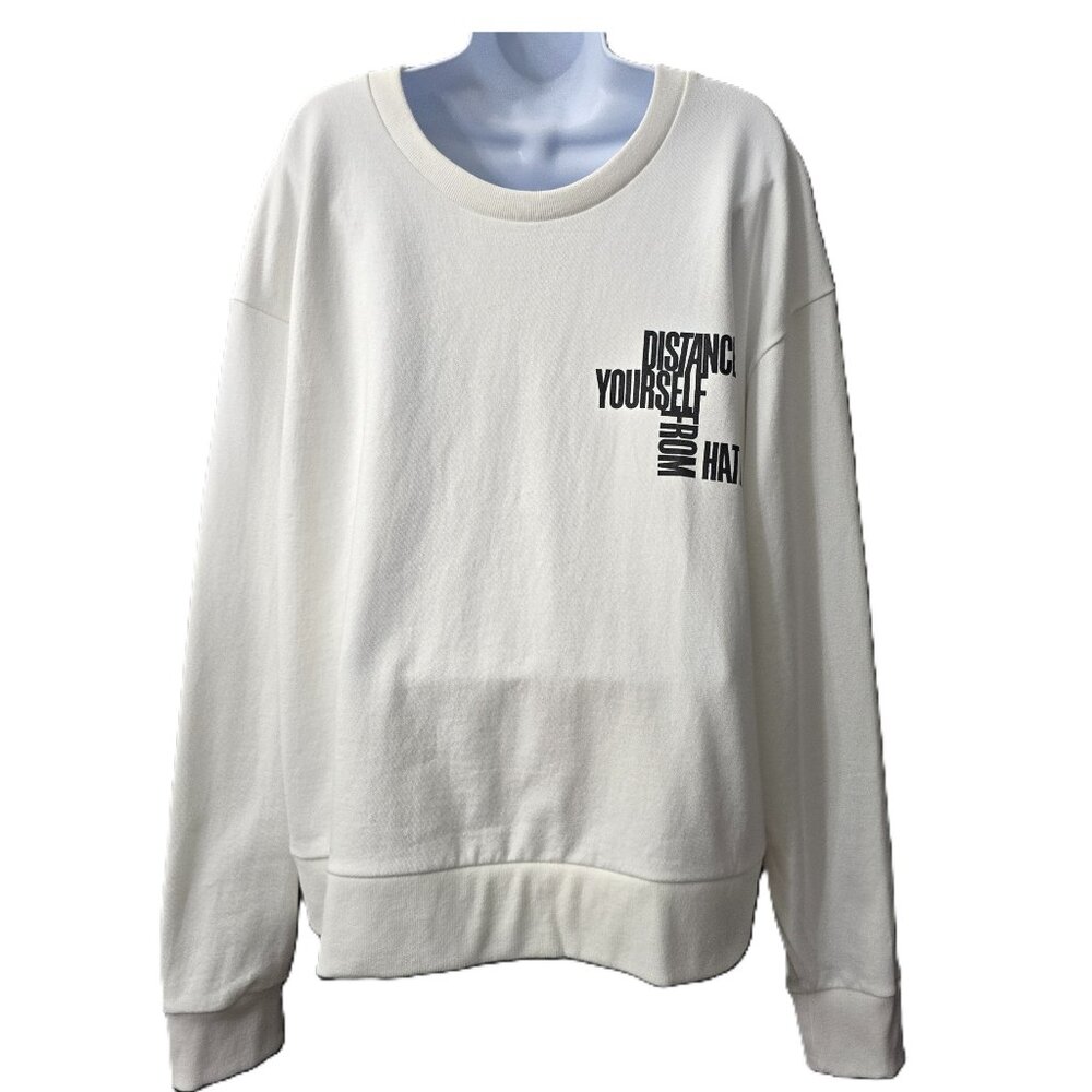 Jason Wu Crew Neck Sweatshirt L Pullover Ivory Distance Yourself From Hate Brizo